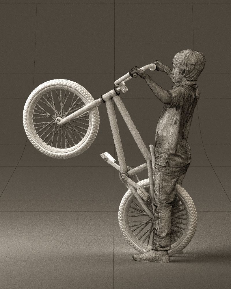 kid on bike 1076 3D Print Ready 3D print model_31
