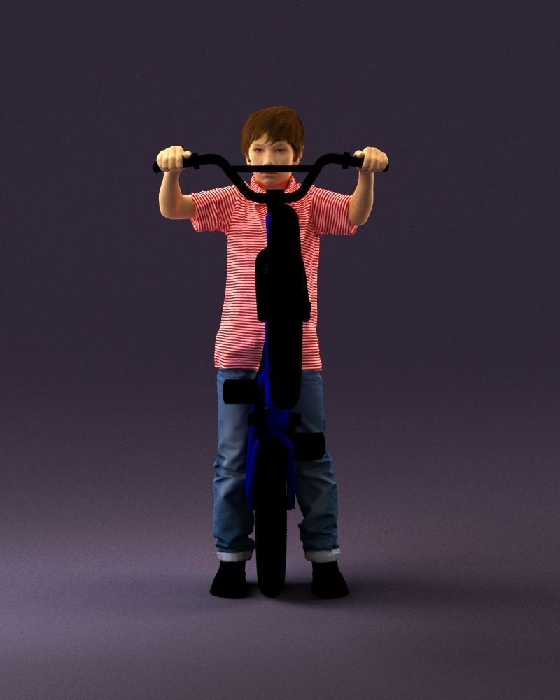 kid on bike 1076 3D Print Ready 3D print model_22