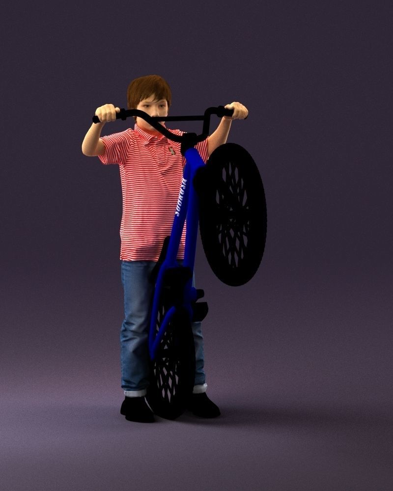 kid on bike 1076 3D Print Ready 3D print model_23