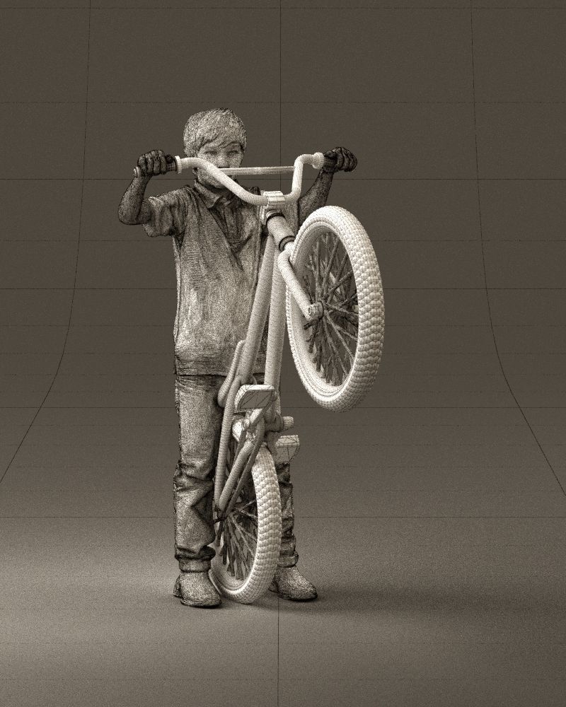 kid on bike 1076 3D Print Ready 3D print model_35