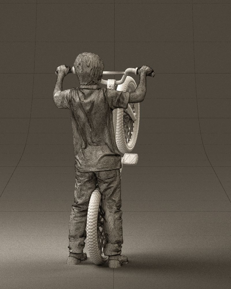 kid on bike 1076 3D Print Ready 3D print model_29