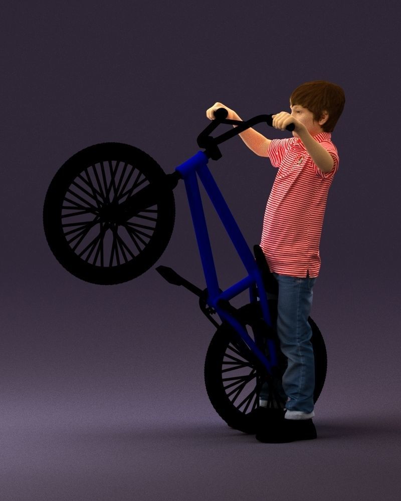 kid on bike 1076 3D Print Ready 3D print model_20