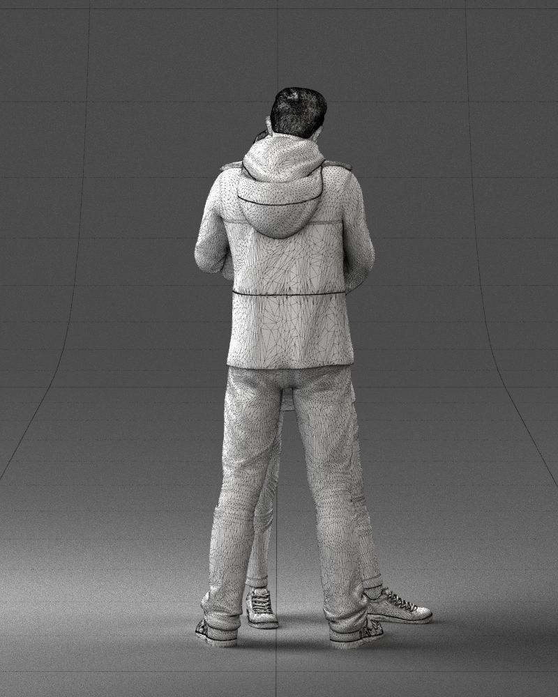 000286 Romantic Couple Kissing 0903 3dp 3D print model_27