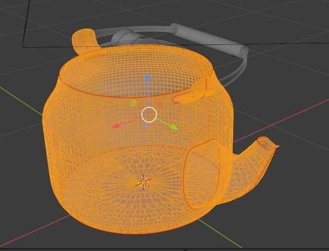 kettle tea pot with flowers Free 3D model_7