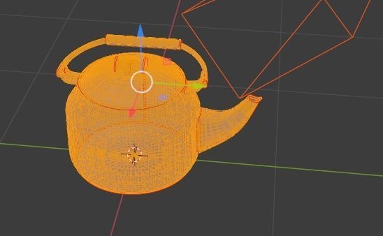 kettle tea pot with flowers Free 3D model_4