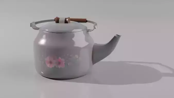 kettle tea pot with flowers