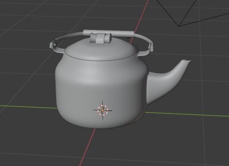 kettle tea pot with flowers Free 3D model_3