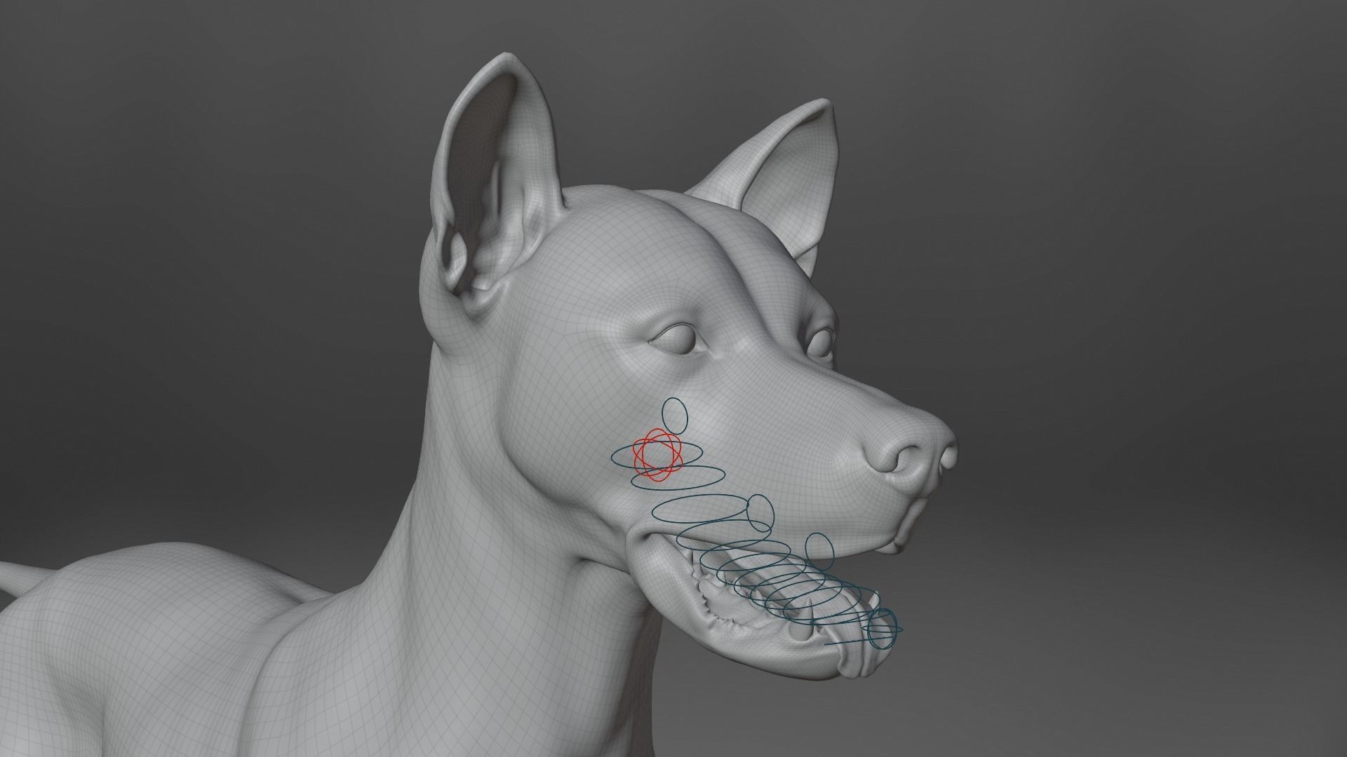 Akita Dog Animated VFX Grace 3D model_25