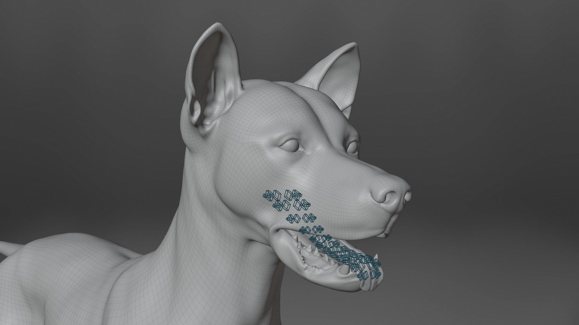 Akita Dog Animated VFX Grace 3D model_26