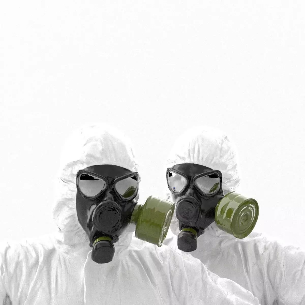 000343 Disinfector in Protective Suit T pose 0329 Low-poly 3D model_3