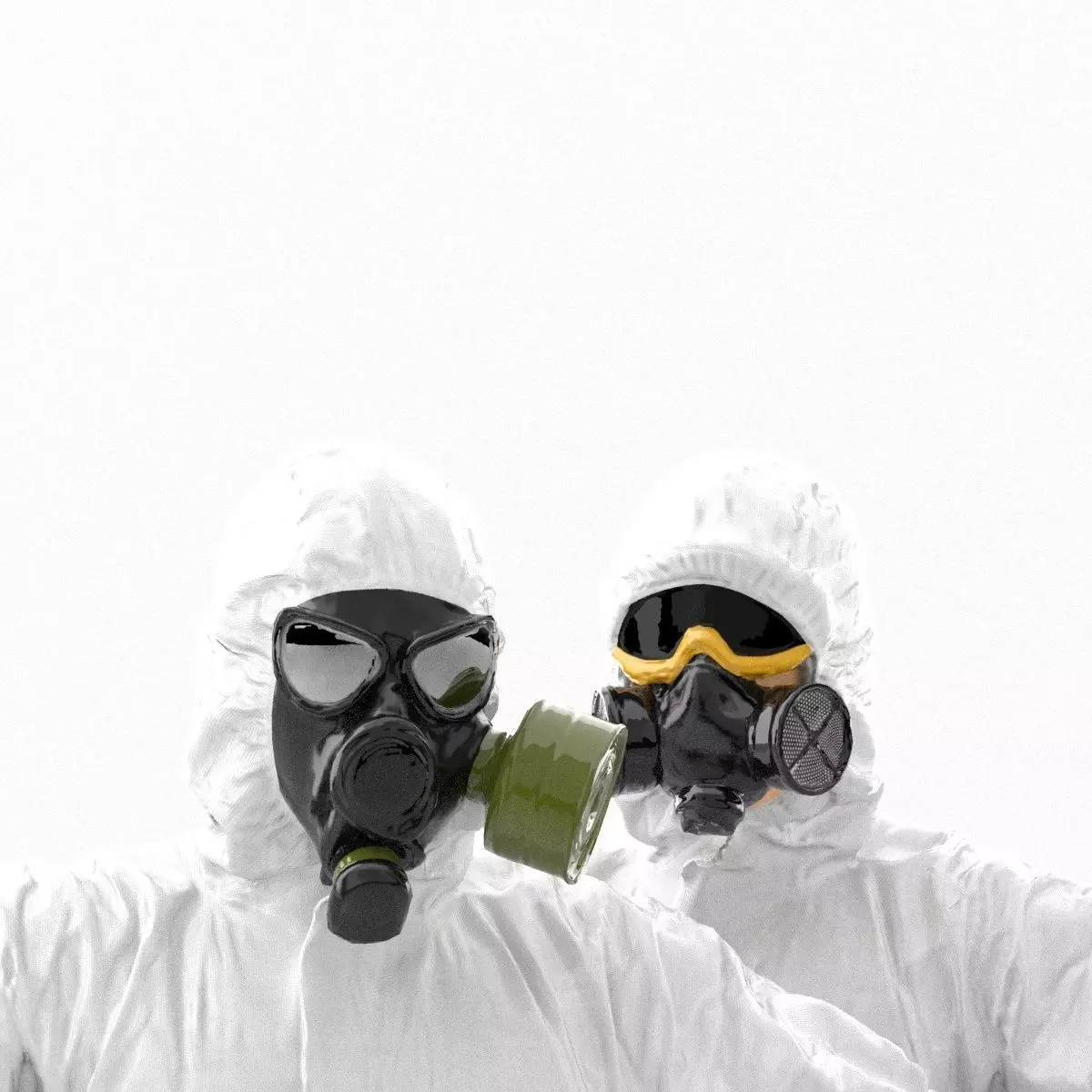 000343 Disinfector in Protective Suit T pose 0329 Low-poly 3D model_2