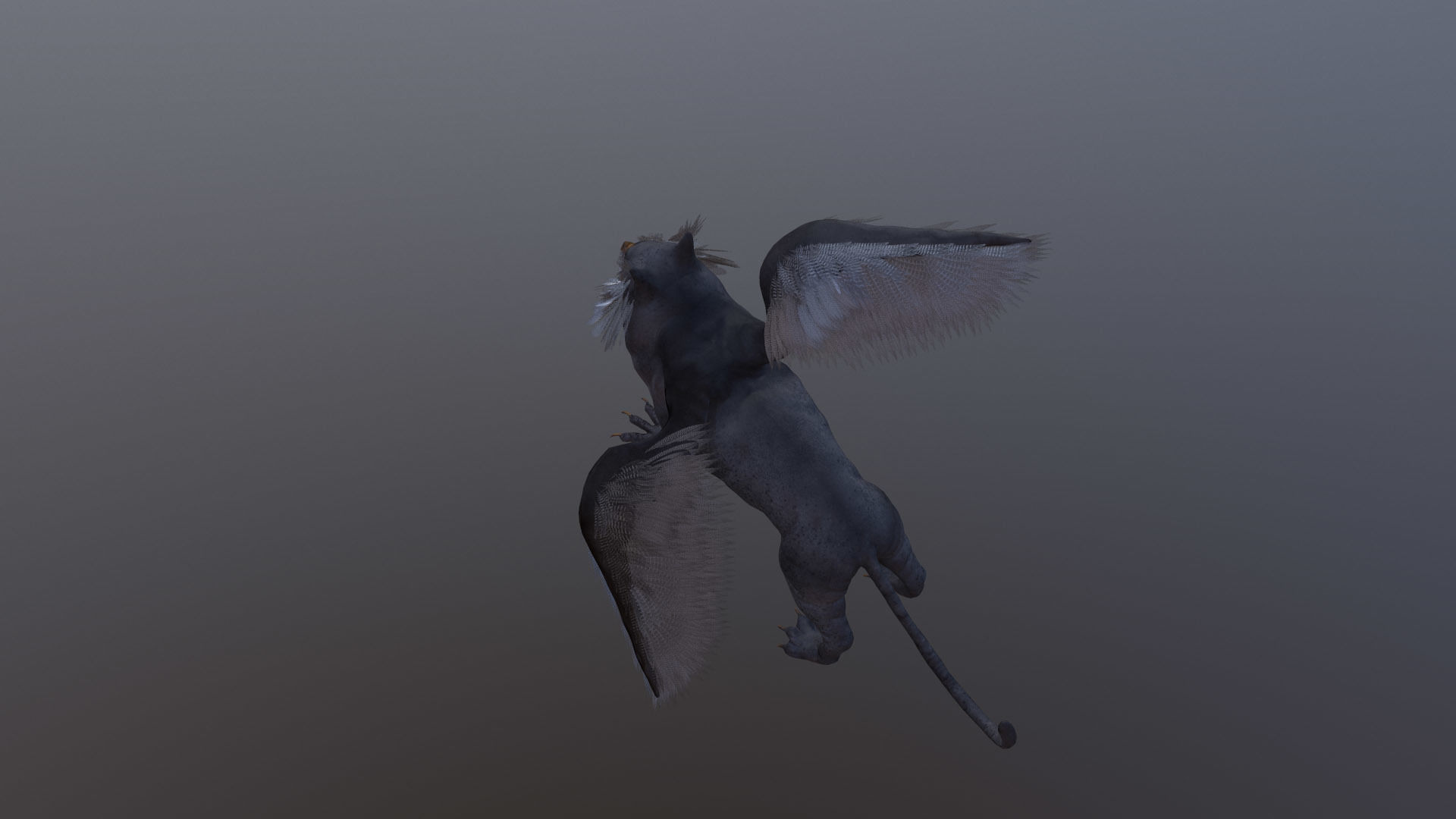 Anicent Griffin Low-poly 3D model_15