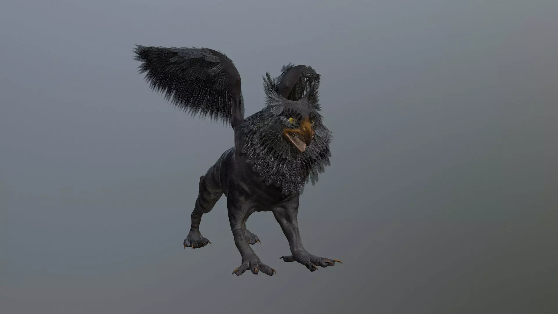 Anicent Griffin Low-poly 3D model_0