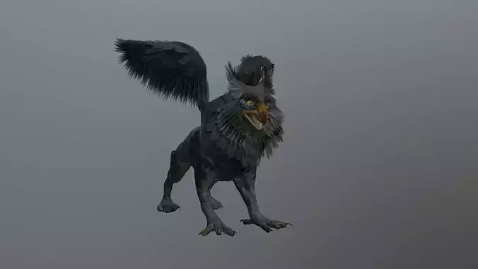 Anicent Griffin Low-poly 3D model