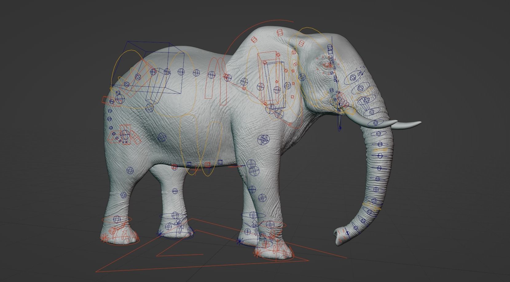 African Elephant Animated 3D model_10