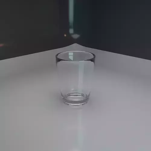 The Glass cup on table