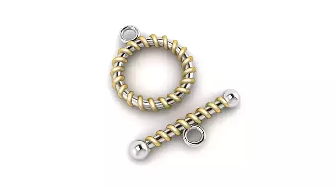 Jewellery Accessories  Spiral Bracelet Lock T Clasps  