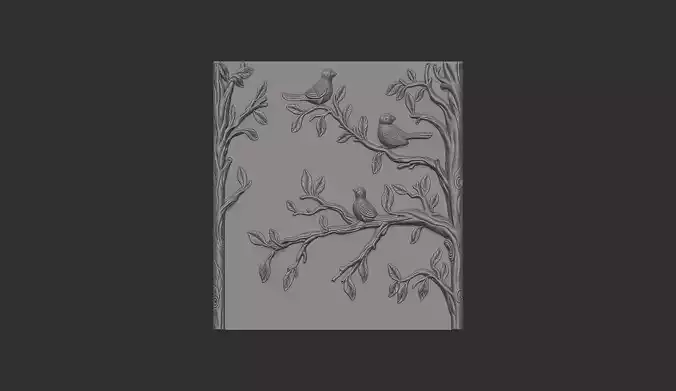 Birds on a Tree 3D print model