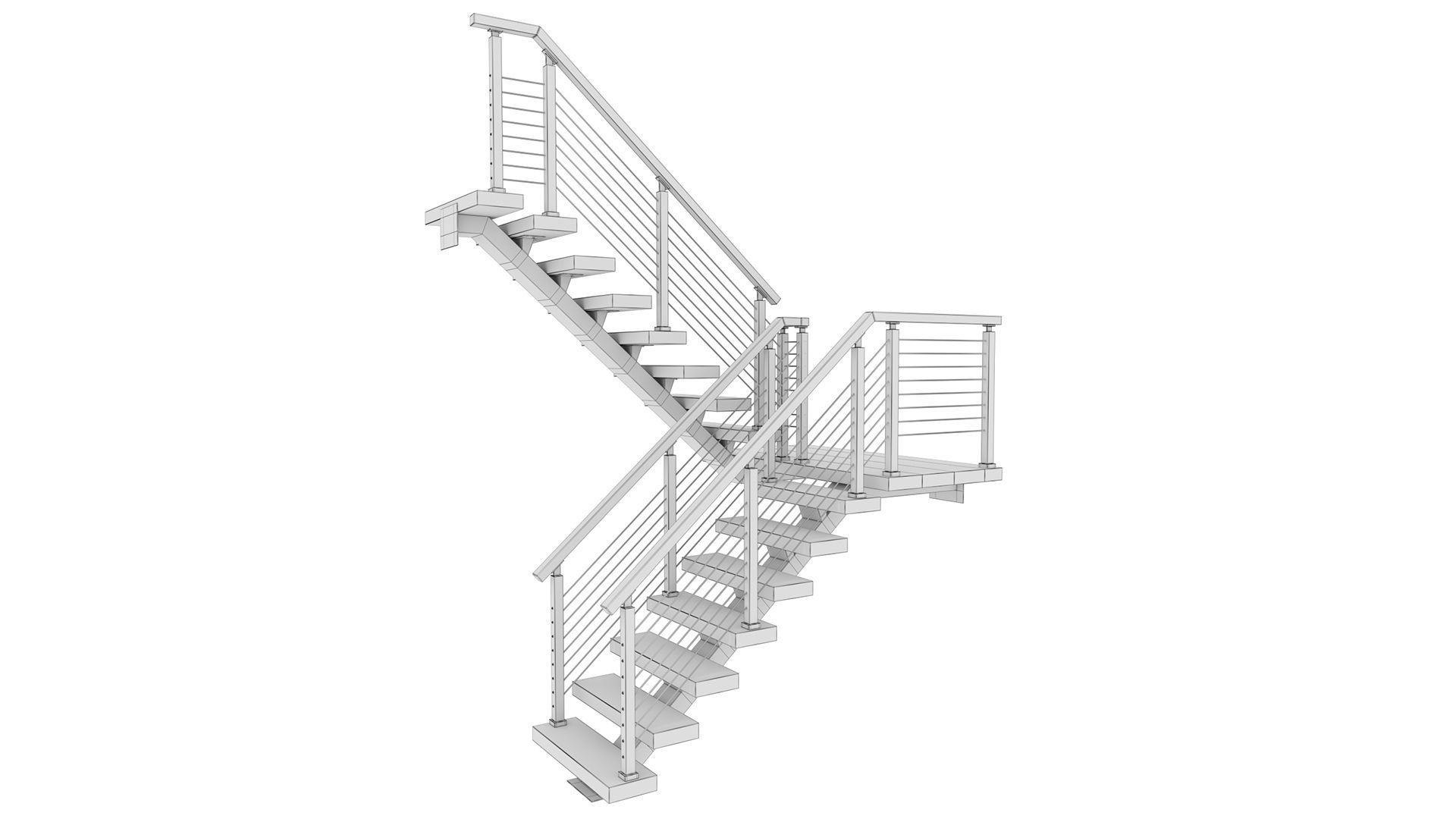 STAIR railings and balusters 3D model_7