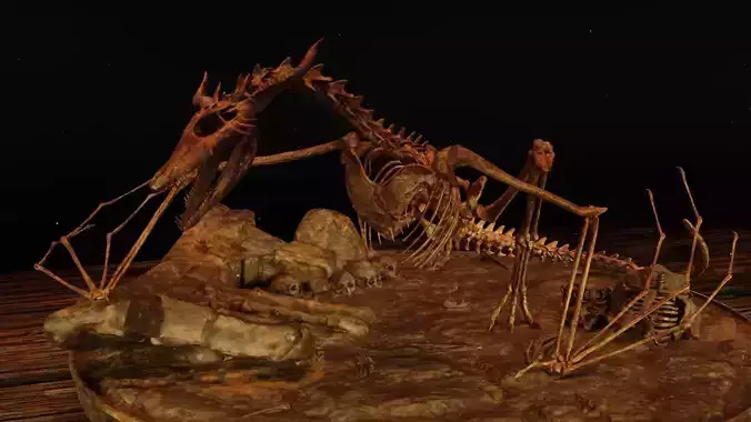 Dragon Skeleton Diorama 3D print model