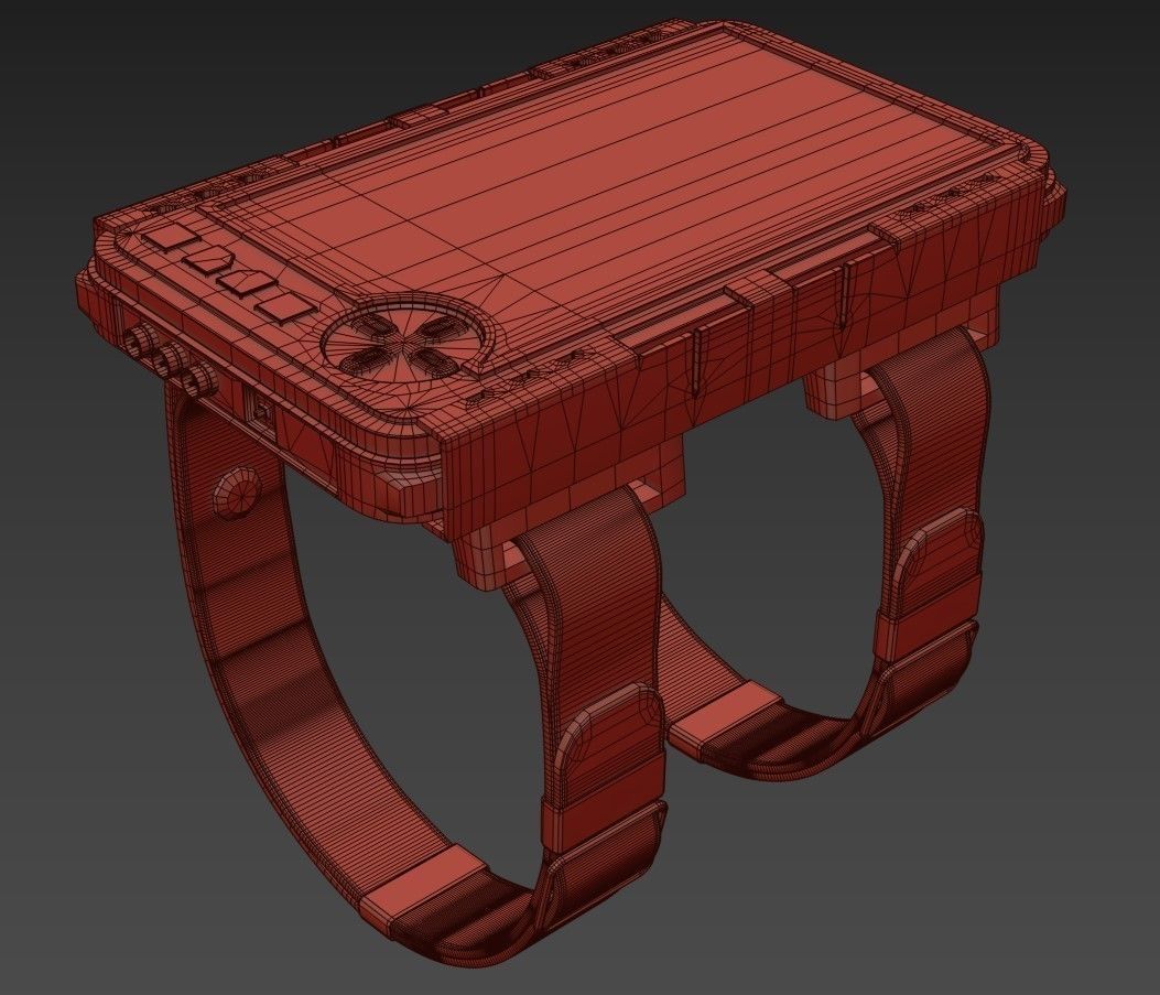 Military wrist tablet Low-poly 3D model_14