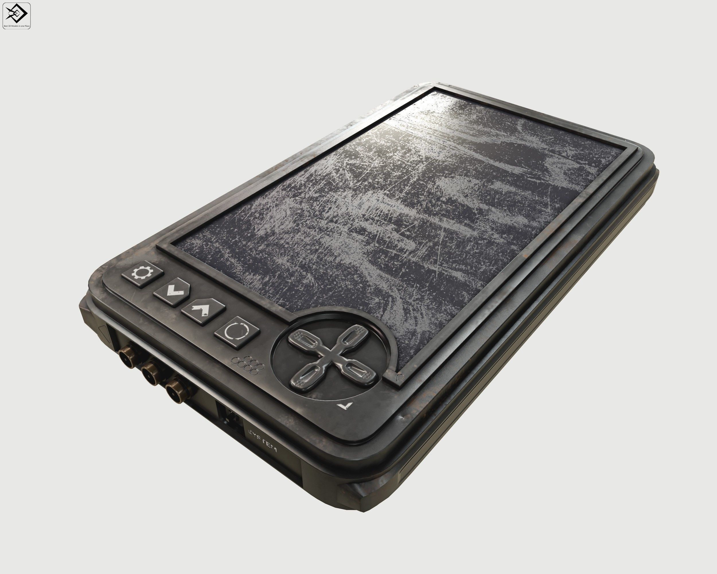Military wrist tablet Low-poly 3D model_12