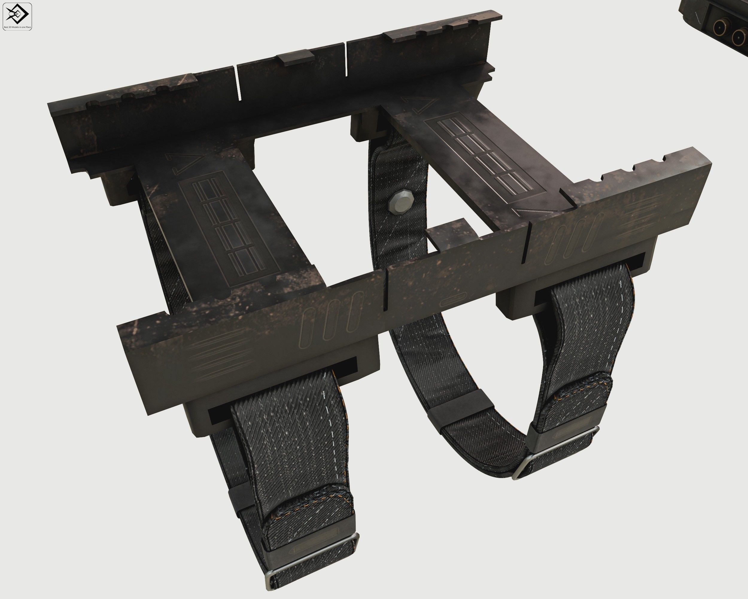 Military wrist tablet Low-poly 3D model_9