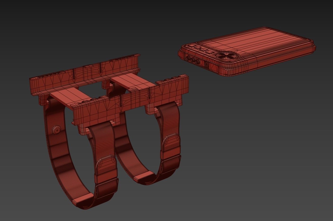 Military wrist tablet Low-poly 3D model_15