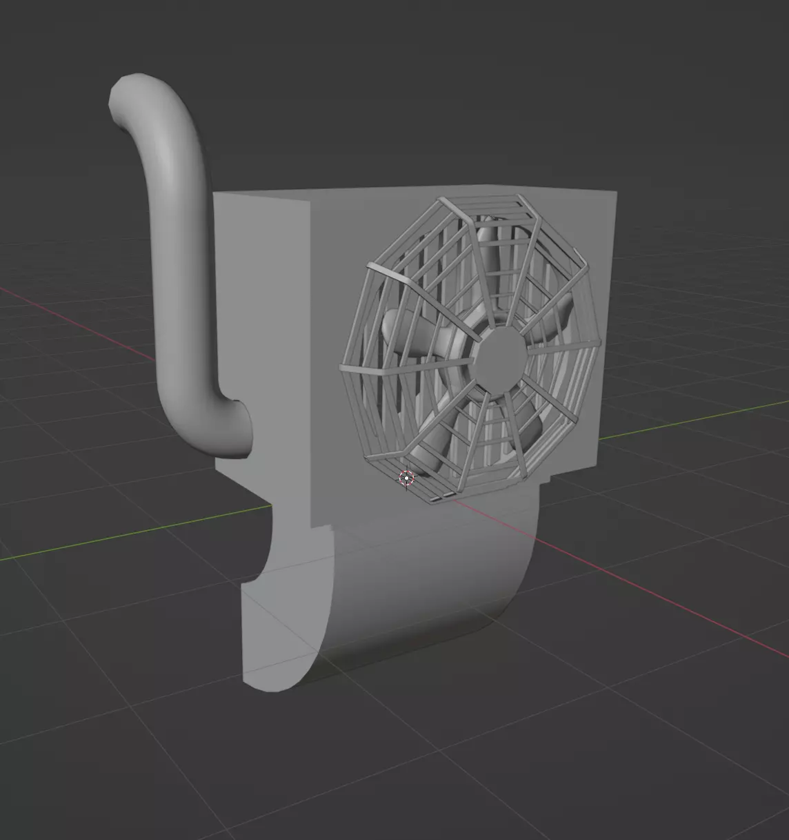 Airconditioner Low-poly 3D model_0