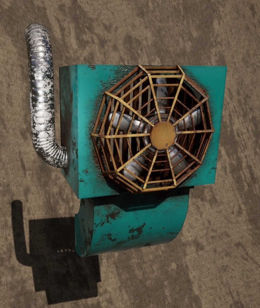 Airconditioner Low-poly 3D model_4