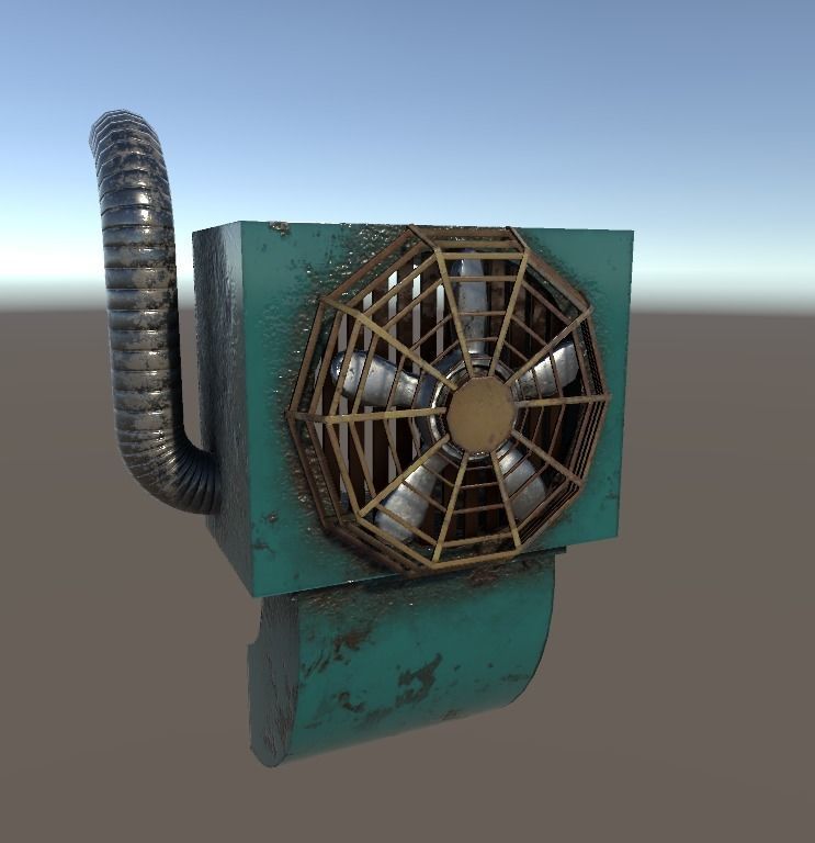 Airconditioner Low-poly 3D model_3