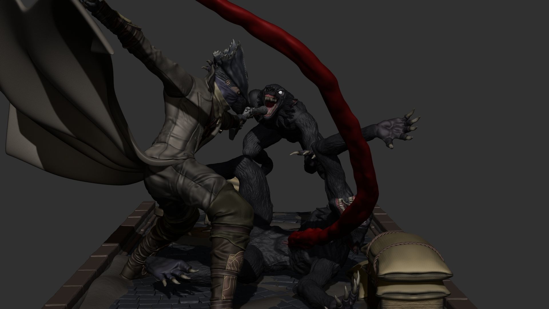 Bloodborne Diorama 3D print model_3