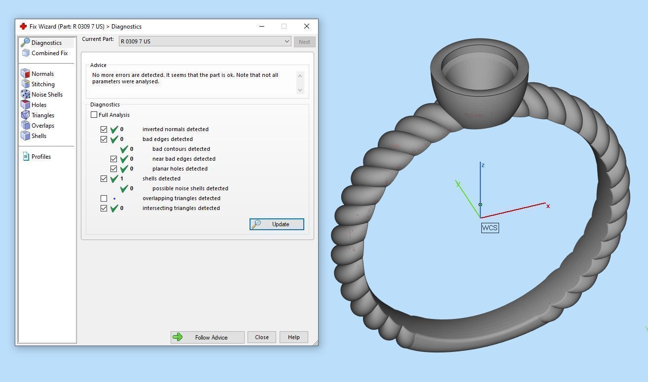 Engagement ring cable with stones printable 3d model 3D print model_17