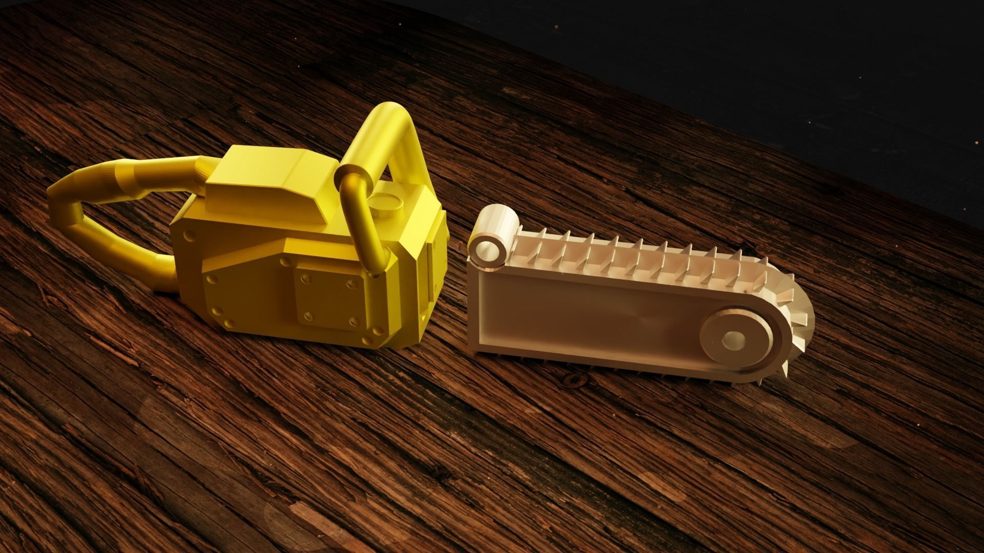 Chainsaw USB Stick 3D print model_1