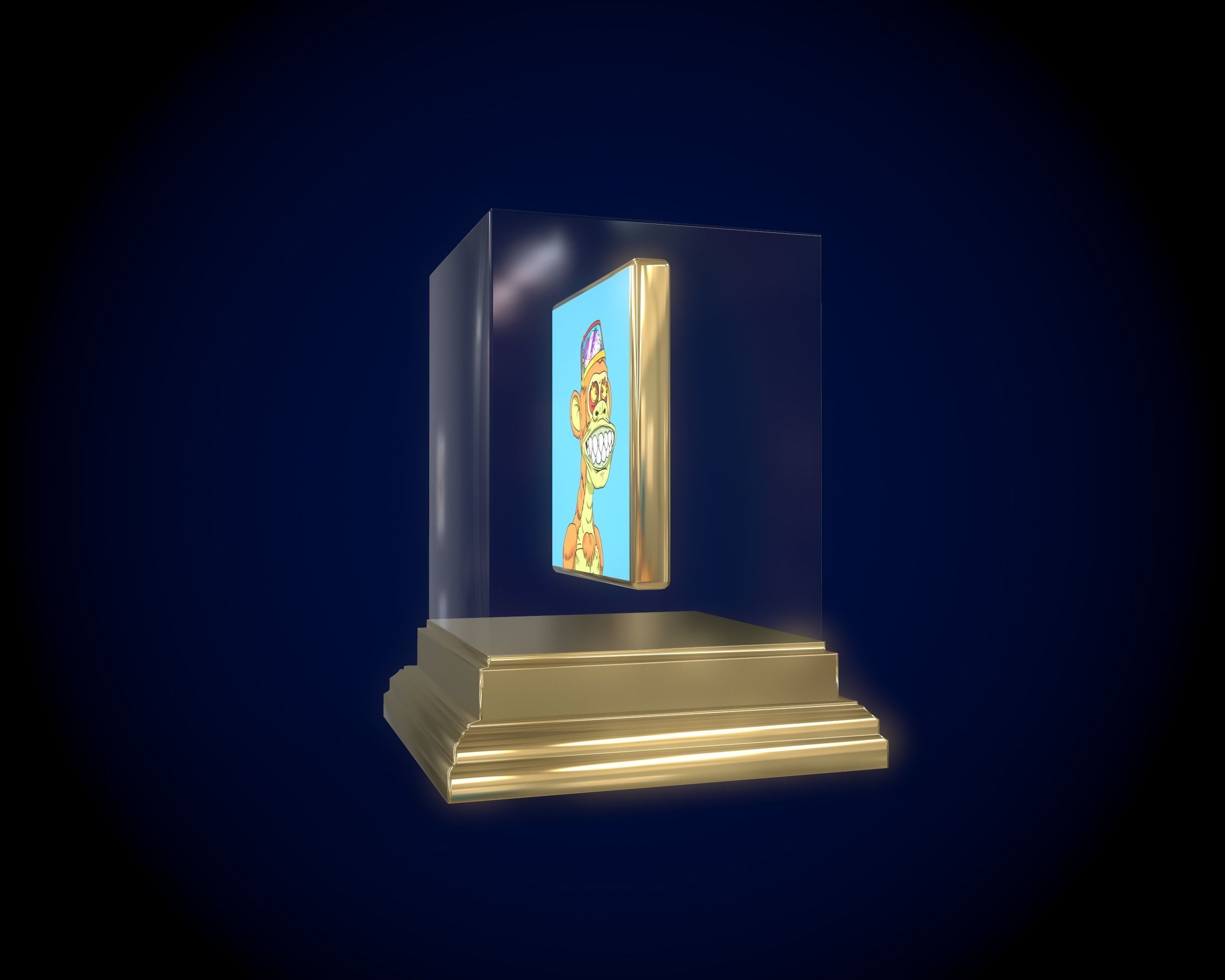 Mutant Ape 1 Gold Club Low-poly 3D model_4