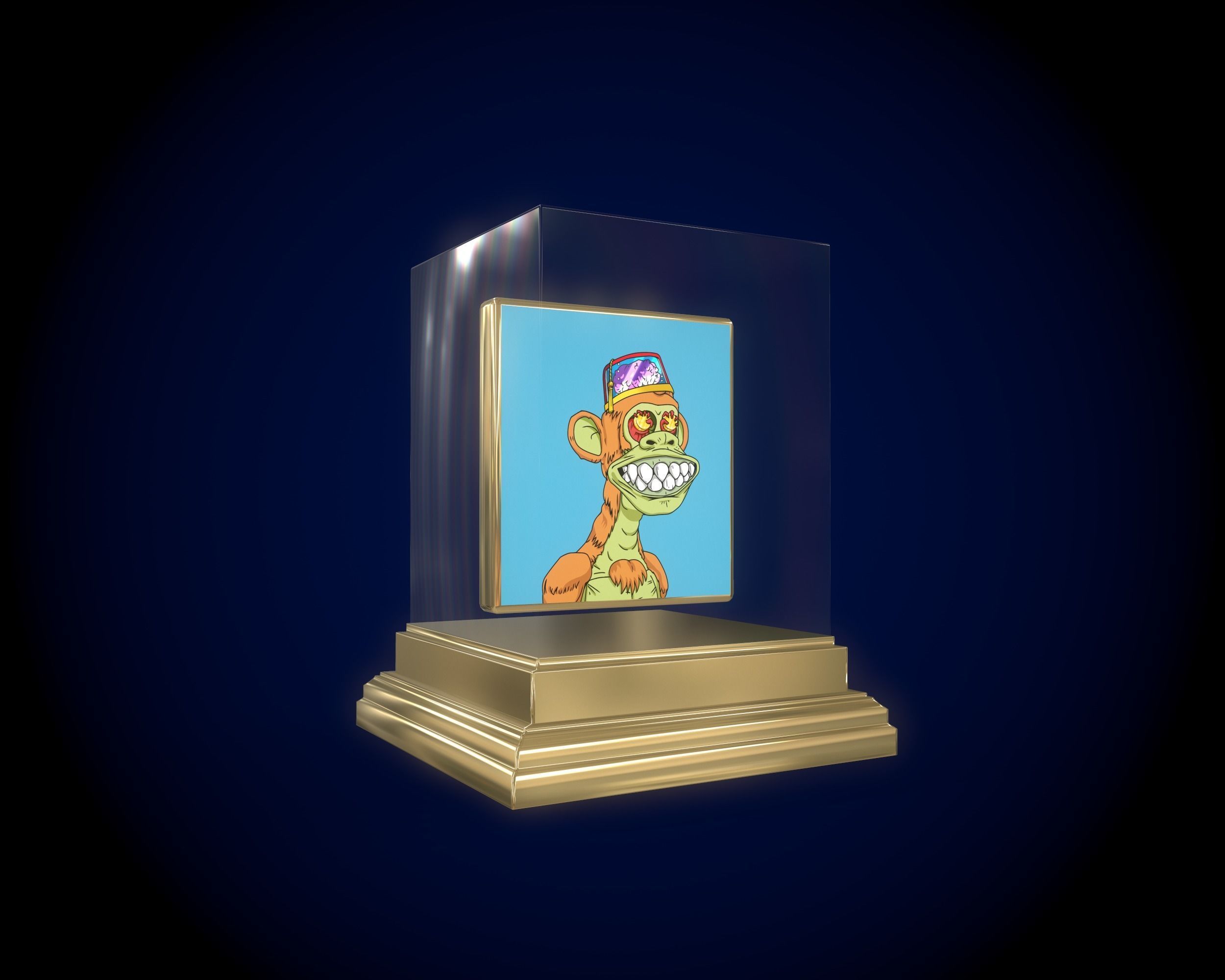 Mutant Ape 1 Gold Club Low-poly 3D model_5