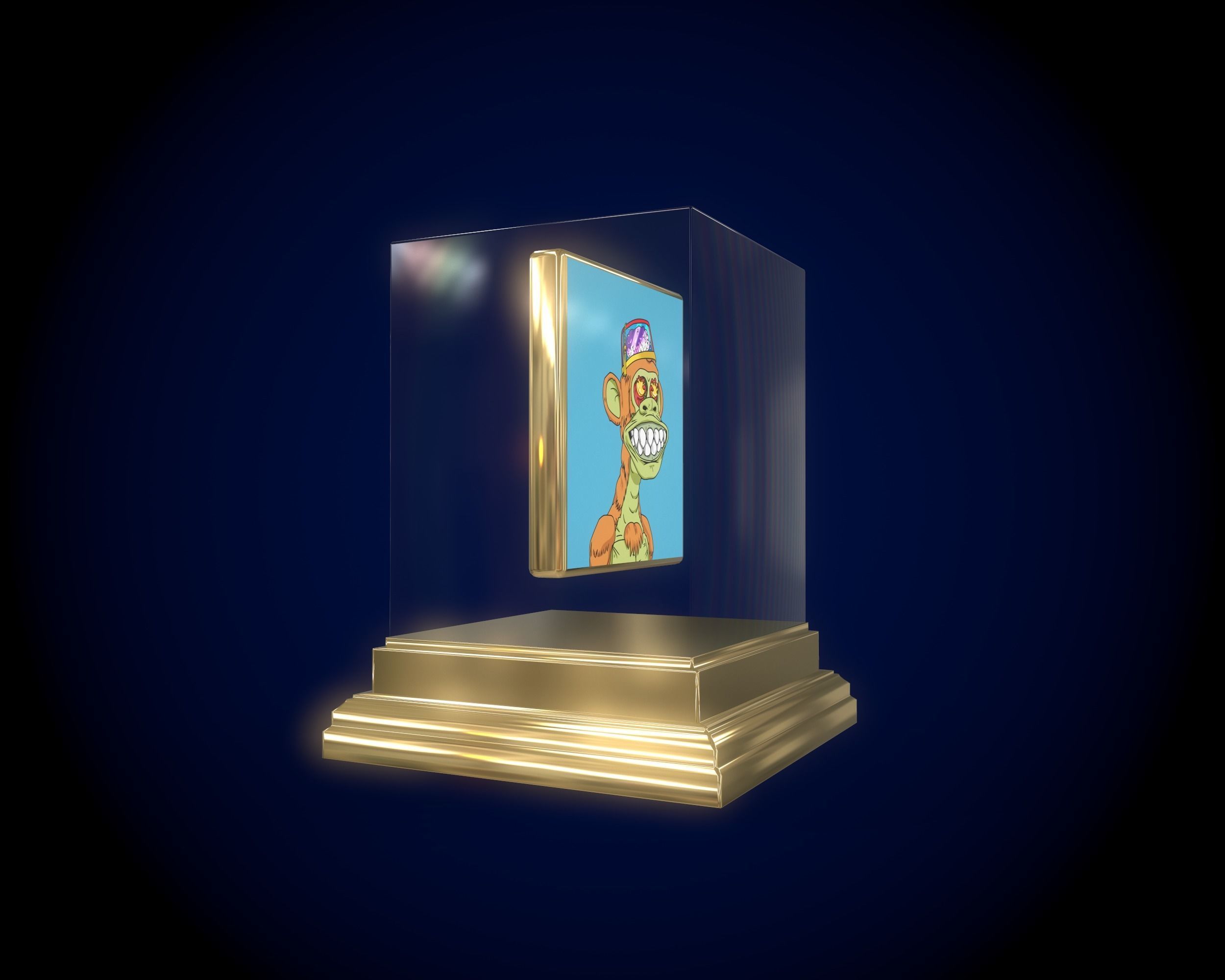 Mutant Ape 1 Gold Club Low-poly 3D model_3