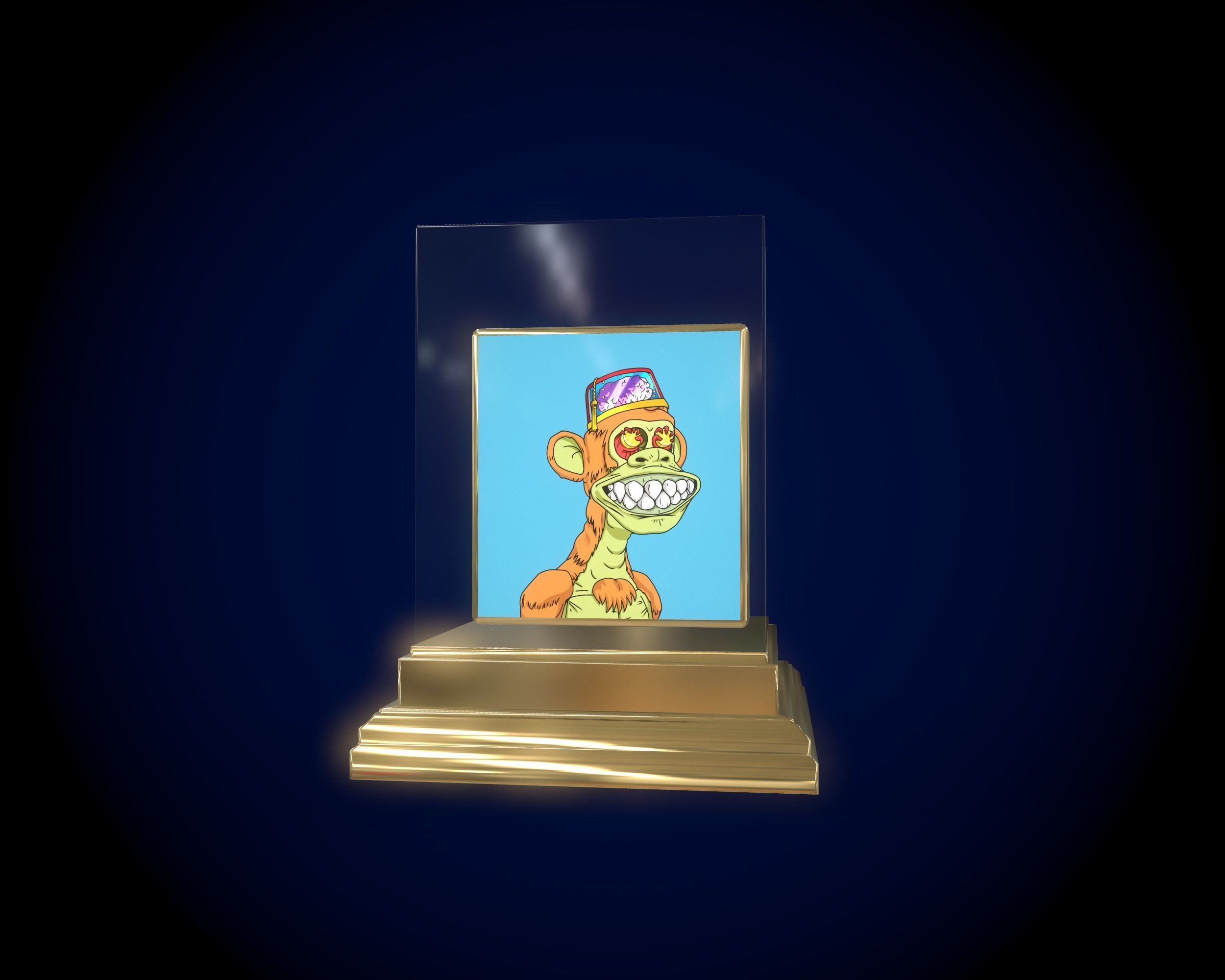 Mutant Ape 1 Gold Club Low-poly 3D model_7