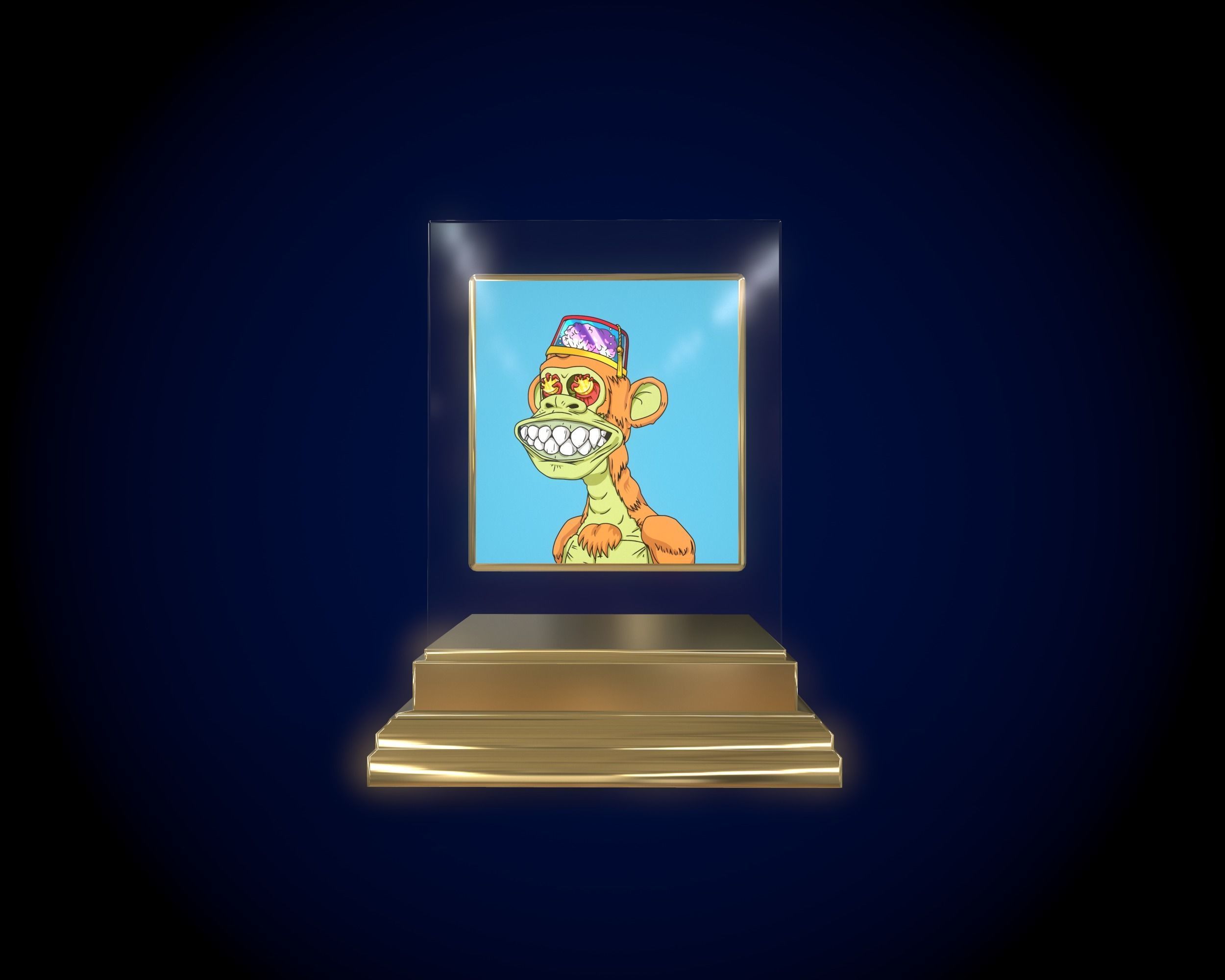 Mutant Ape 1 Gold Club Low-poly 3D model_8