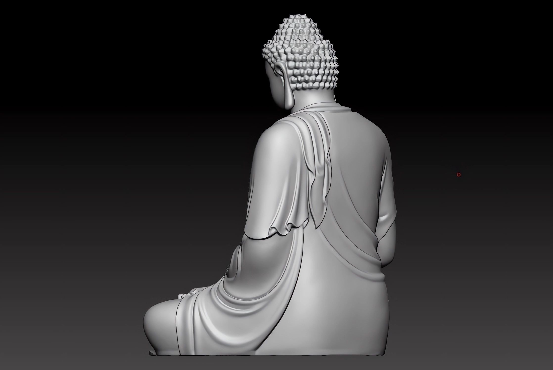 Buddha statue 3D model_4