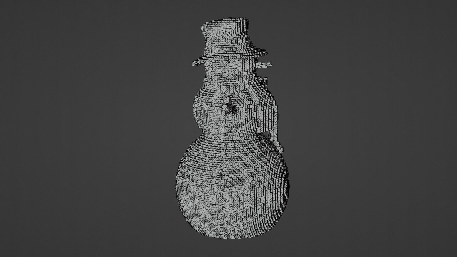 3D Voxel Snowman 3D Model model Low-poly 3D model_9