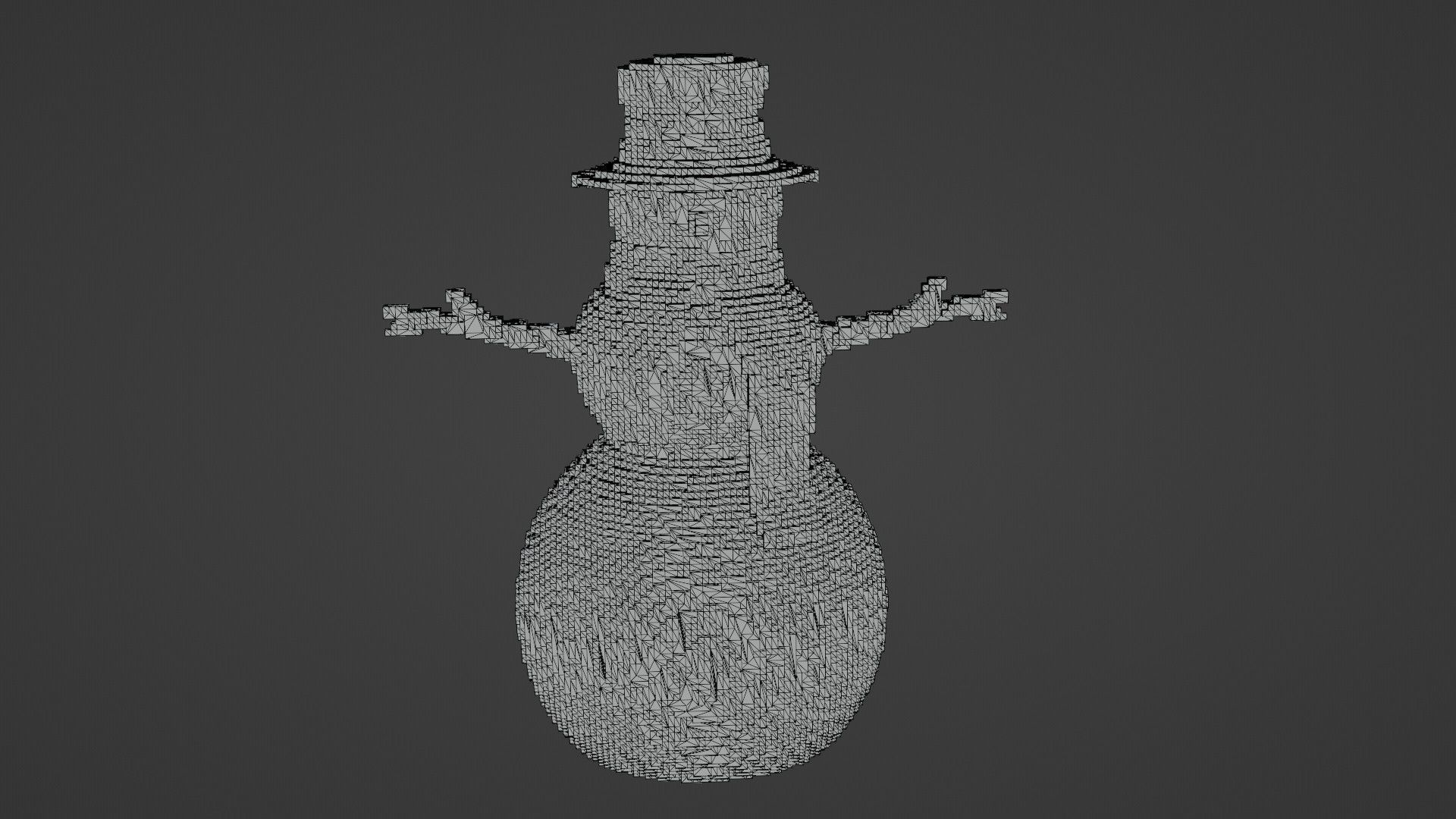 3D Voxel Snowman 3D Model model Low-poly 3D model_10