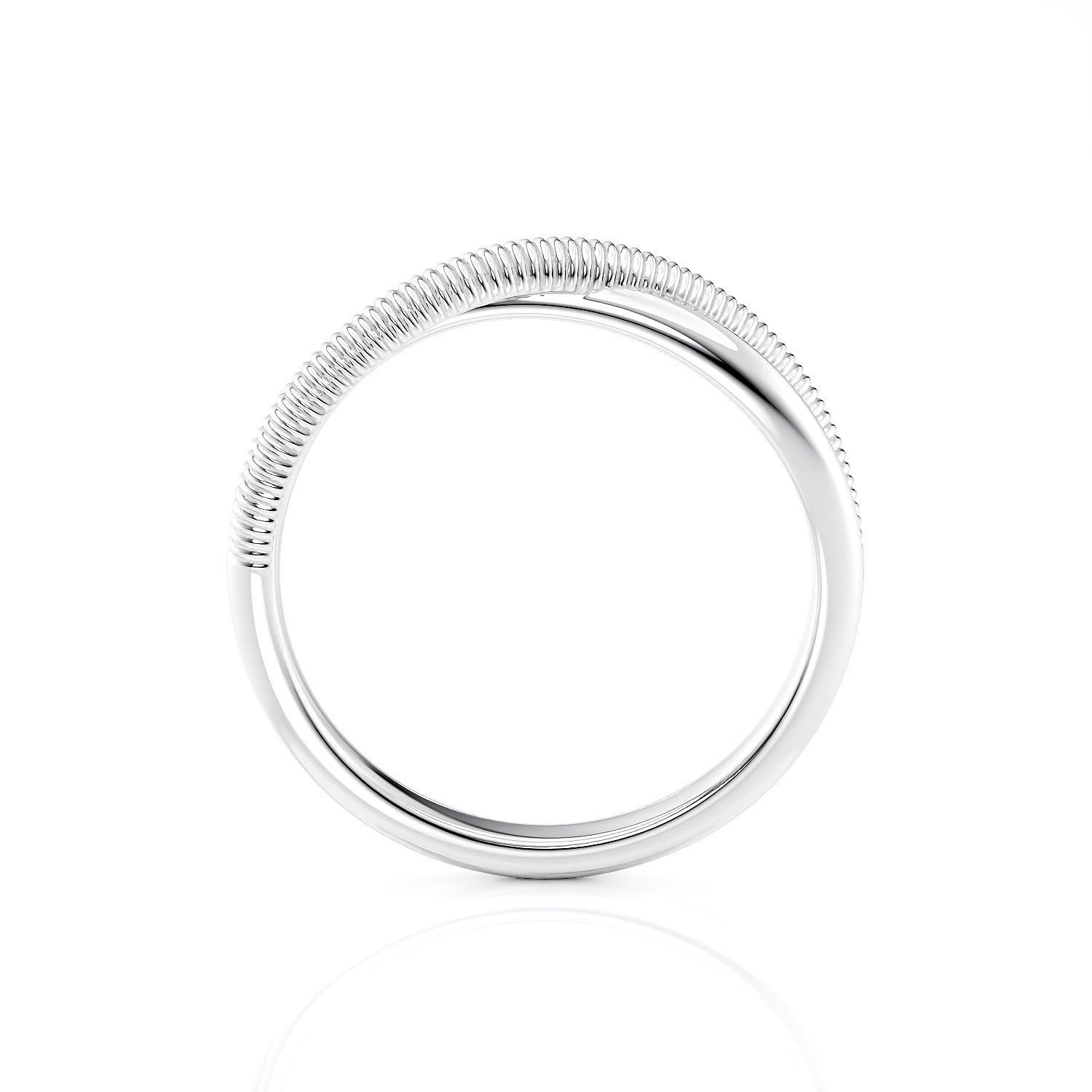 Band ring two stripes printable 3d model 3D print model_7