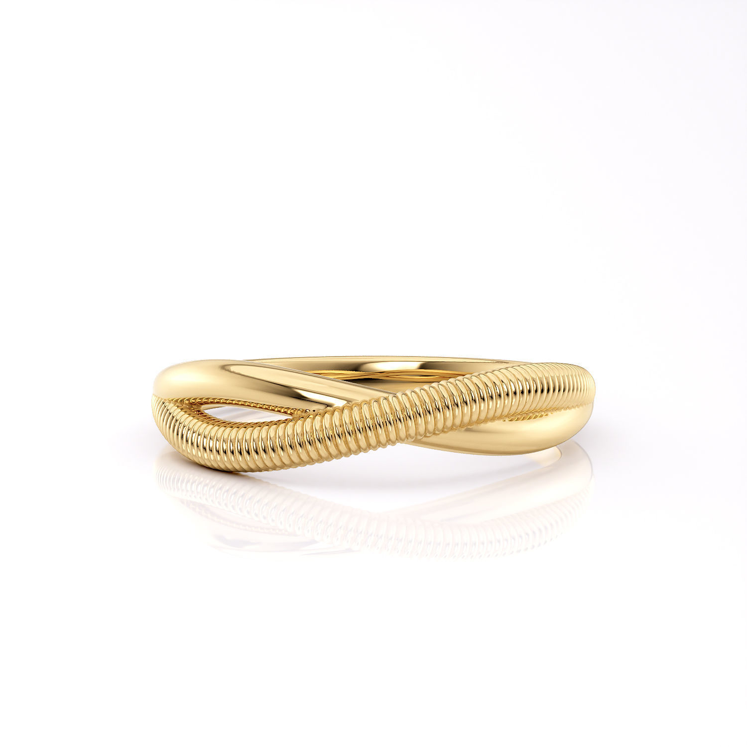 Band ring two stripes printable 3d model 3D print model_8
