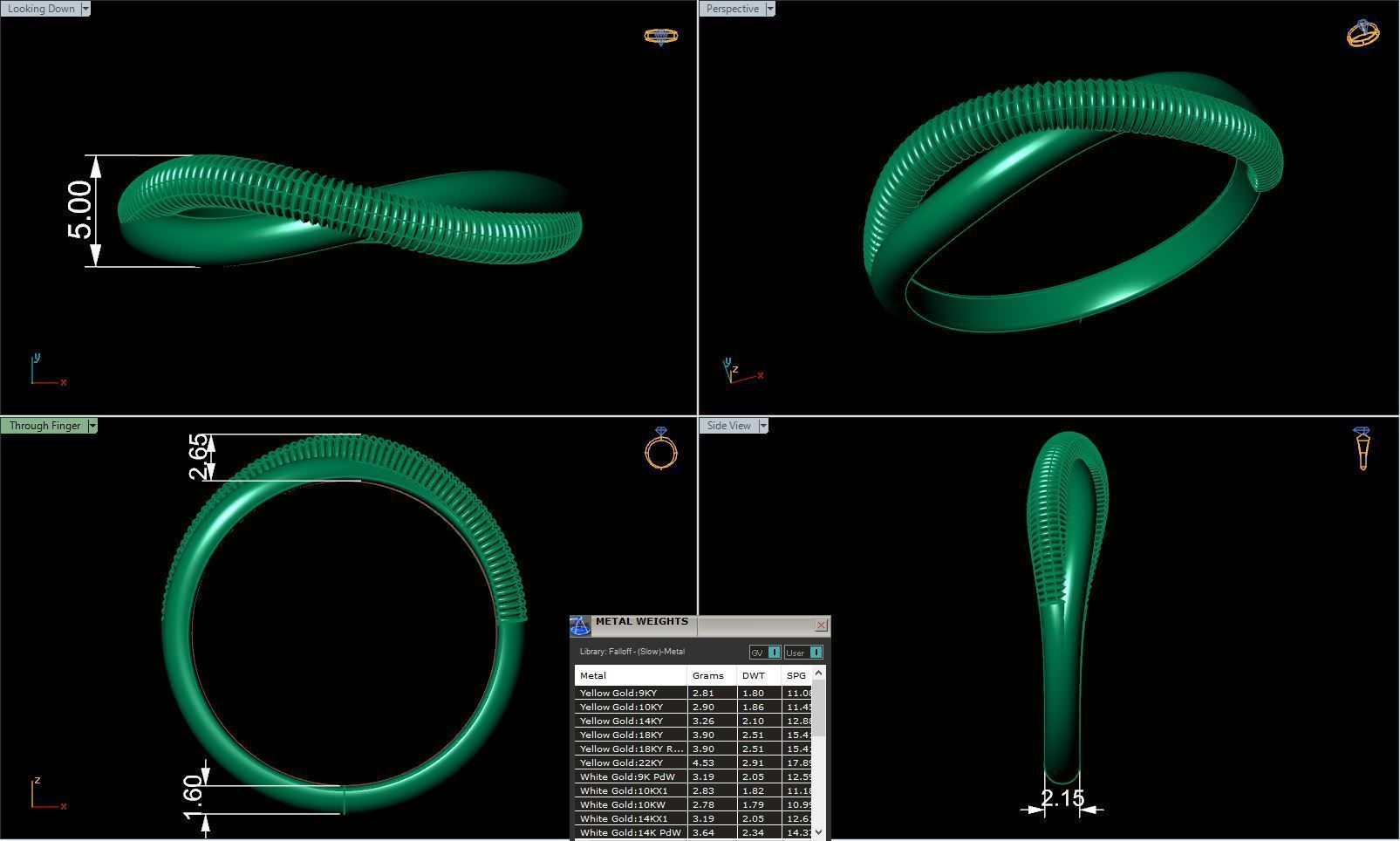 Band ring two stripes printable 3d model 3D print model_1