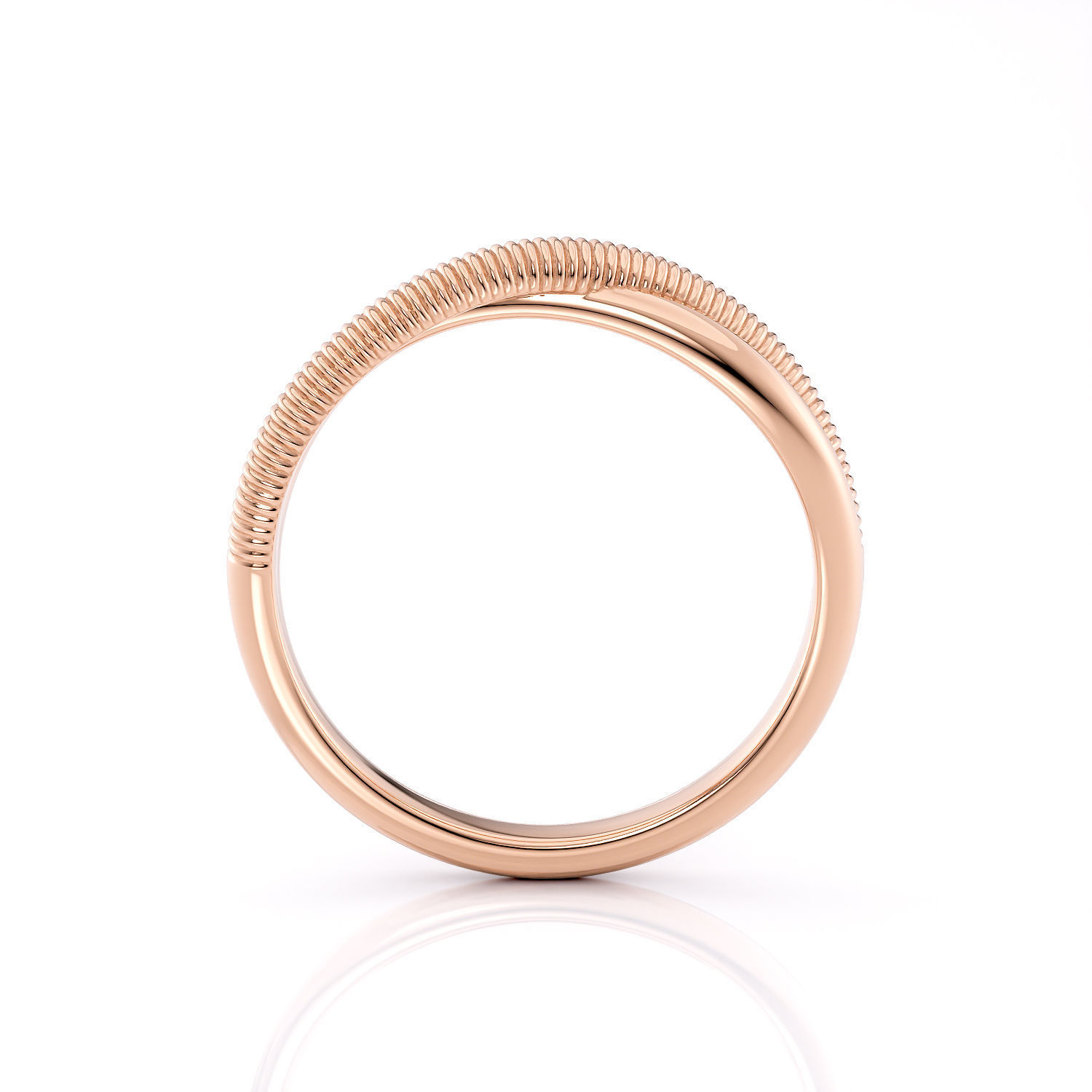 Band ring two stripes printable 3d model 3D print model_4