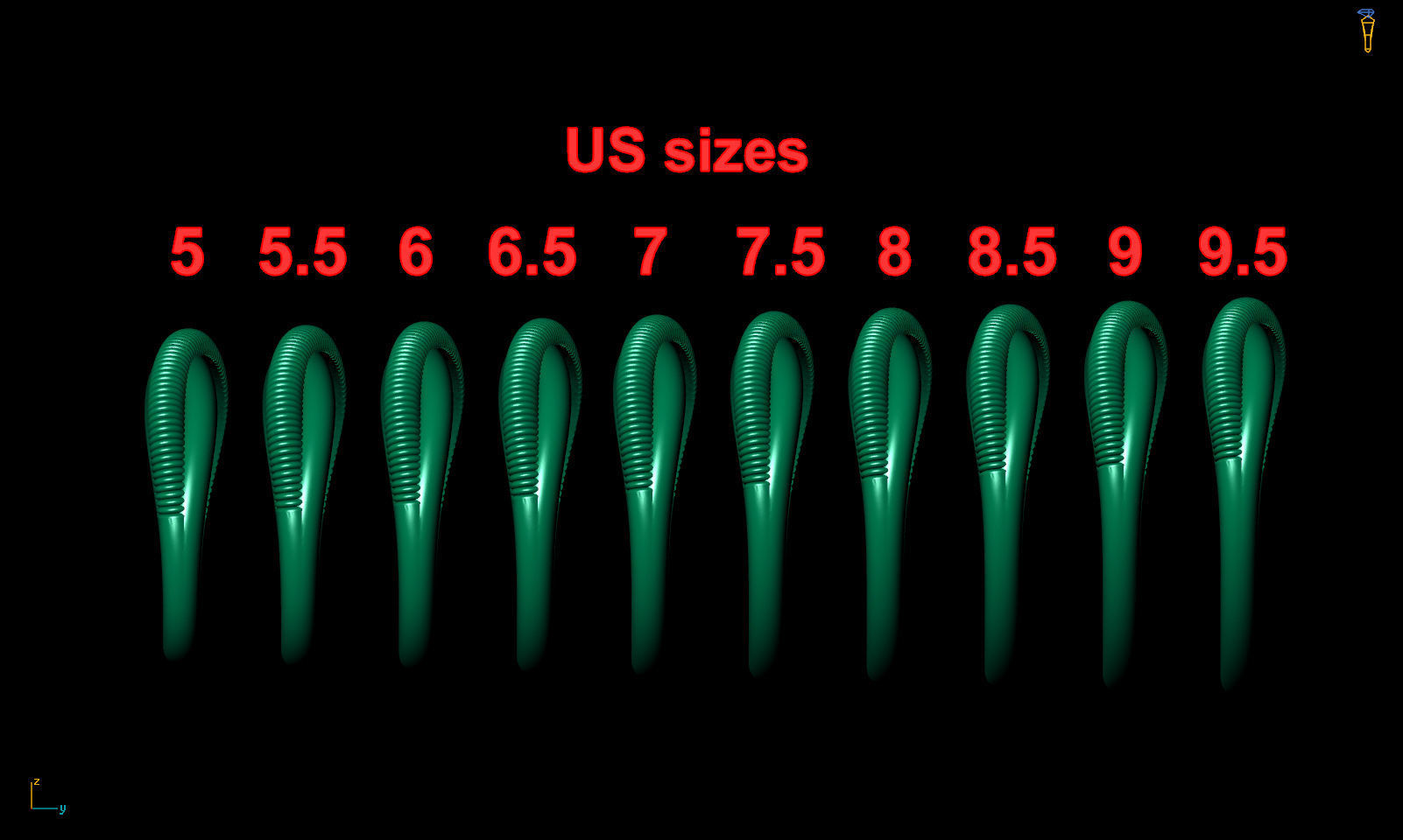 Band ring two stripes printable 3d model 3D print model_18