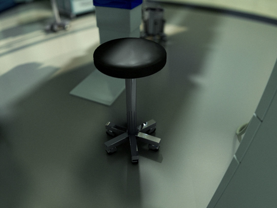 medical stool 3D model_0