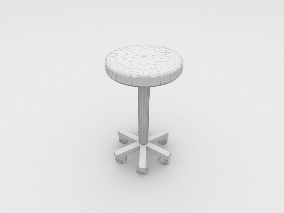 medical stool 3D model_2