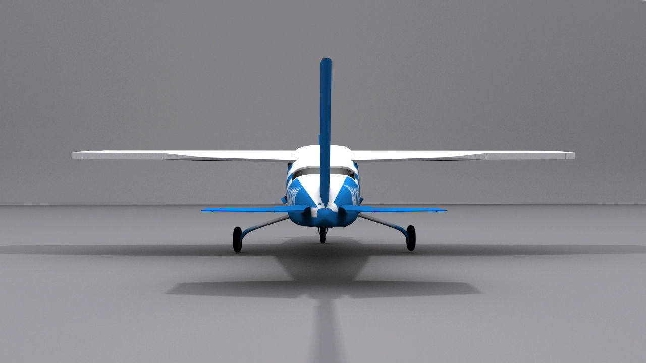 Cessna 210 Low-poly 3D model_14